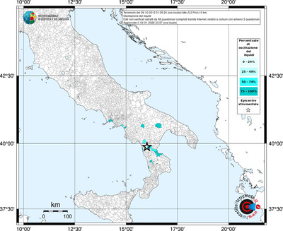Mappa territorio comunale con almeno 3 questionari