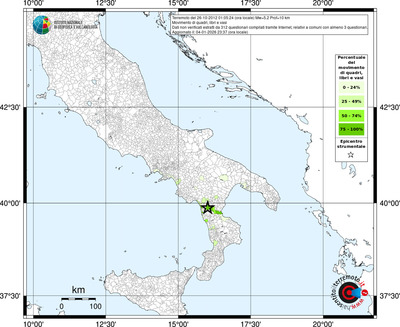 Mappa territorio comunale con almeno 3 questionari