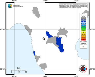 Mappa EMS - territori comuni
