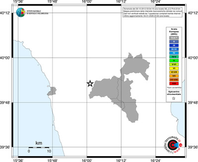 Mappa EMS - territori comuni