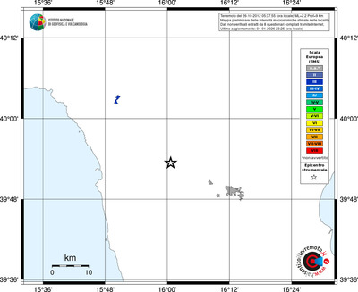 Mappa EMS - territori località