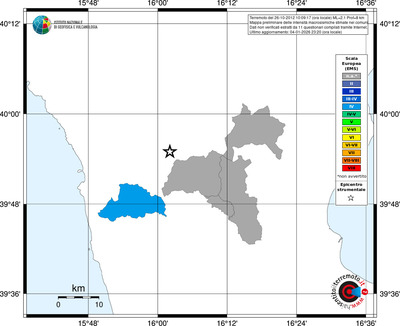 Mappa EMS - territori comuni
