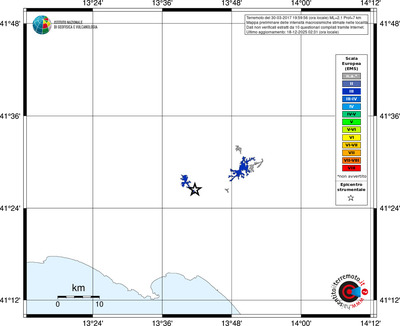 Mappa EMS - territori località