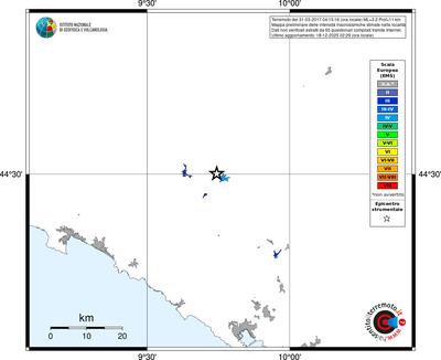 Mappa EMS - territori località