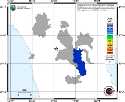 Mappa EMS - territori comuni