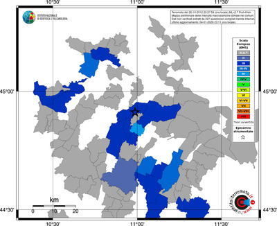 Mappa EMS - territori comuni