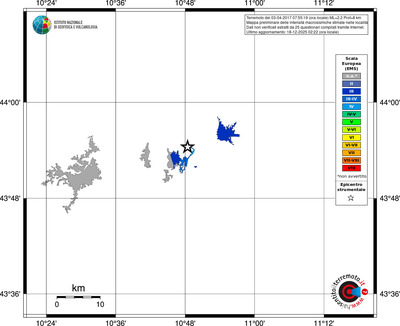 Mappa EMS - territori località