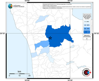 Mappa territorio comunale con almeno 3 questionari