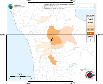Mappa territorio comunale con almeno 3 questionari