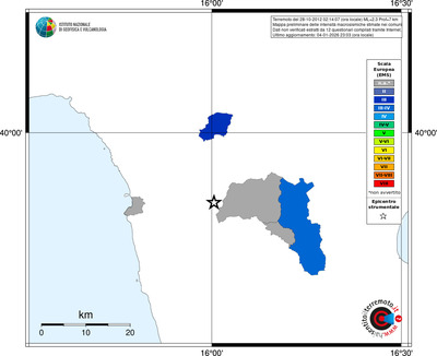 Mappa EMS - territori comuni