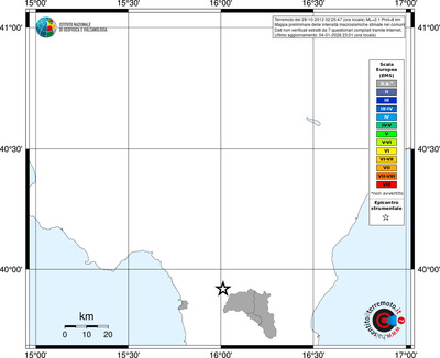 Mappa EMS - territori comuni