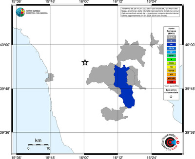Mappa EMS - territori comuni