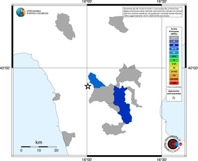 Mappa EMS - territori comuni