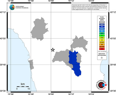 Mappa EMS - territori comuni