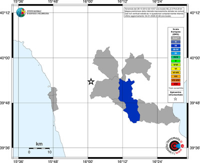 Mappa EMS - territori comuni