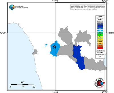Mappa EMS - territori comuni