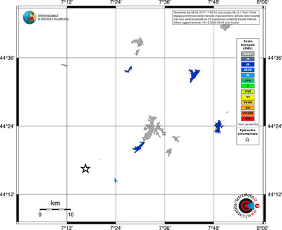 Mappa EMS - territori località