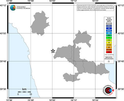 Mappa EMS - territori comuni