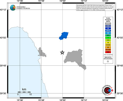 Mappa EMS - territori comuni