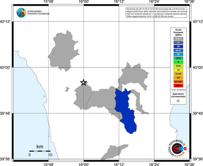 Mappa EMS - territori comuni