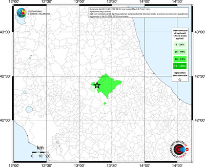 Mappa territorio comunale con almeno 3 questionari