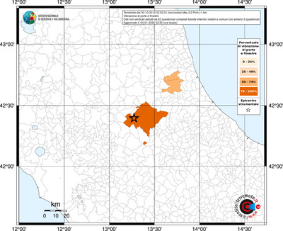 Mappa territorio comunale con almeno 3 questionari