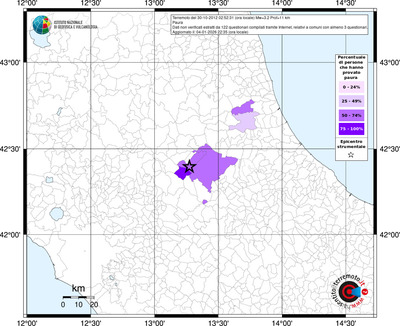 Mappa territorio comunale con almeno 3 questionari