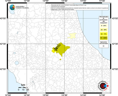 Mappa territorio comunale con almeno 3 questionari