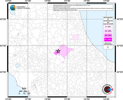 Mappa territorio comunale con almeno 3 questionari