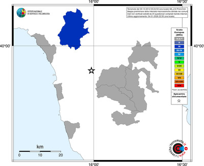 Mappa EMS - territori comuni