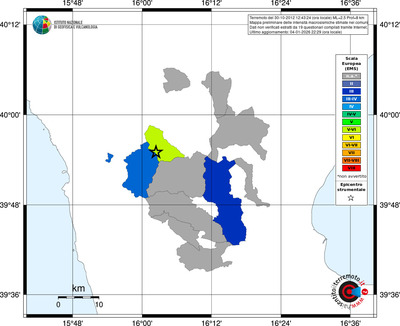 Mappa EMS - territori comuni