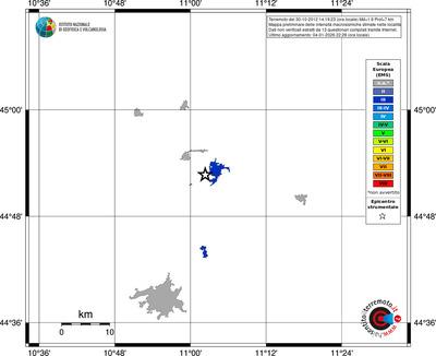 Mappa EMS - territori località