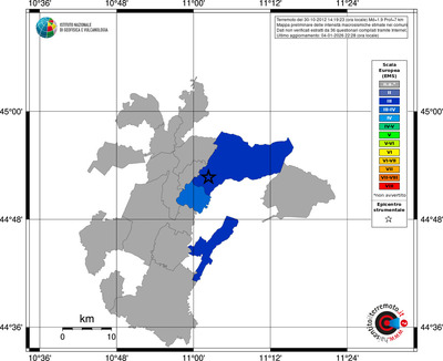 Mappa EMS - territori comuni
