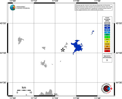 Mappa EMS - territori località