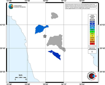 Mappa EMS - territori comuni