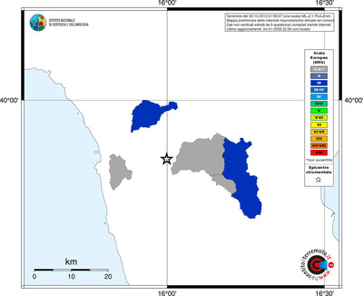 Mappa EMS - territori comuni