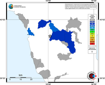 Mappa EMS - territori comuni