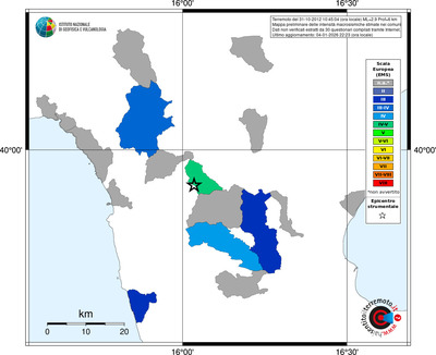Mappa EMS - territori comuni