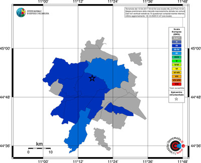 Mappa EMS - territori comuni
