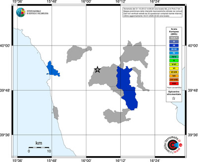 Mappa EMS - territori comuni