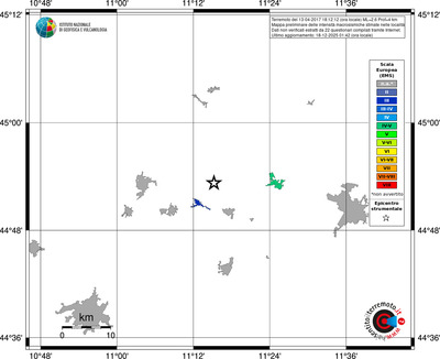 Mappa EMS - territori località