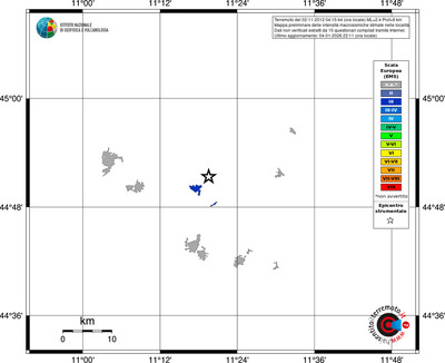Mappa EMS - territori località