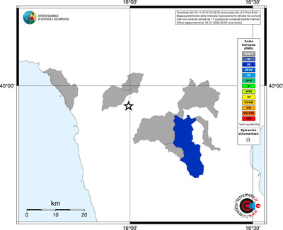 Mappa EMS - territori comuni
