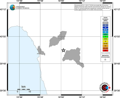 Mappa EMS - territori comuni