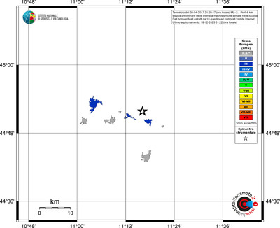 Mappa EMS - territori località