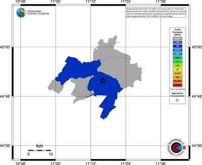 Mappa EMS - territori comuni