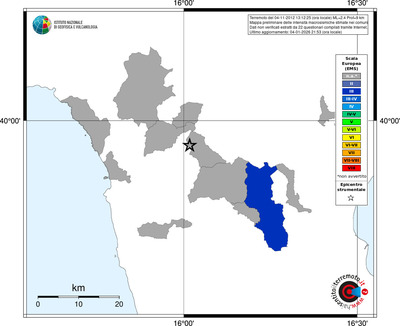 Mappa EMS - territori comuni