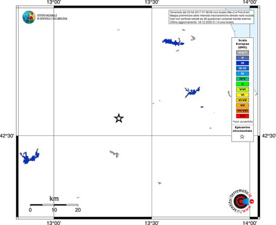 Mappa EMS - territori località