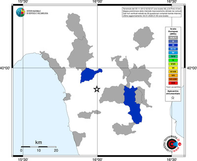Mappa EMS - territori comuni