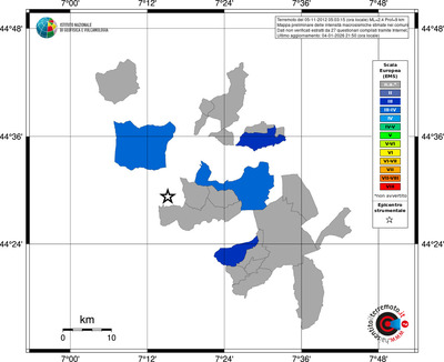 Mappa EMS - territori comuni